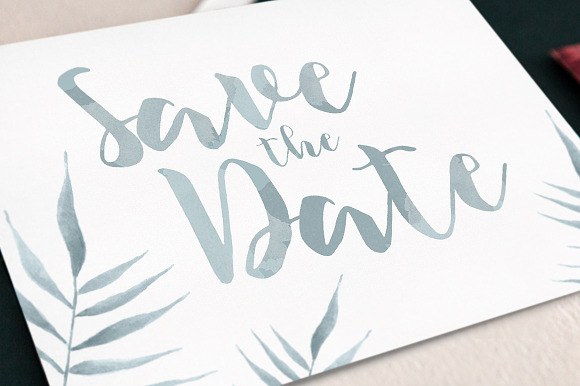 Watercolor Foliage Invitation Suite in Wedding Templates - product preview 2