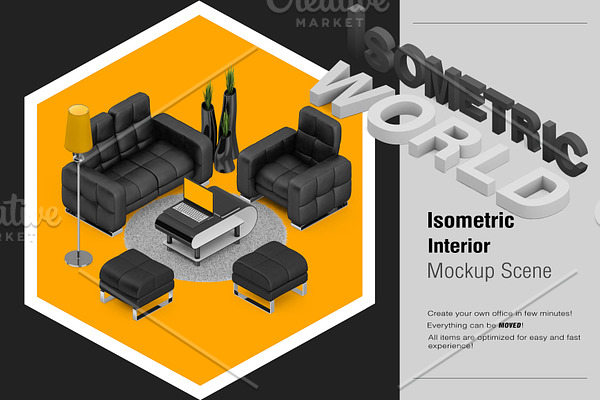 Isometric Interior Mock-up