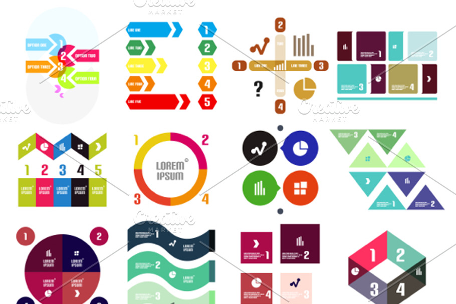 16 paper infographic designs set 9 in Graphics - product preview 8