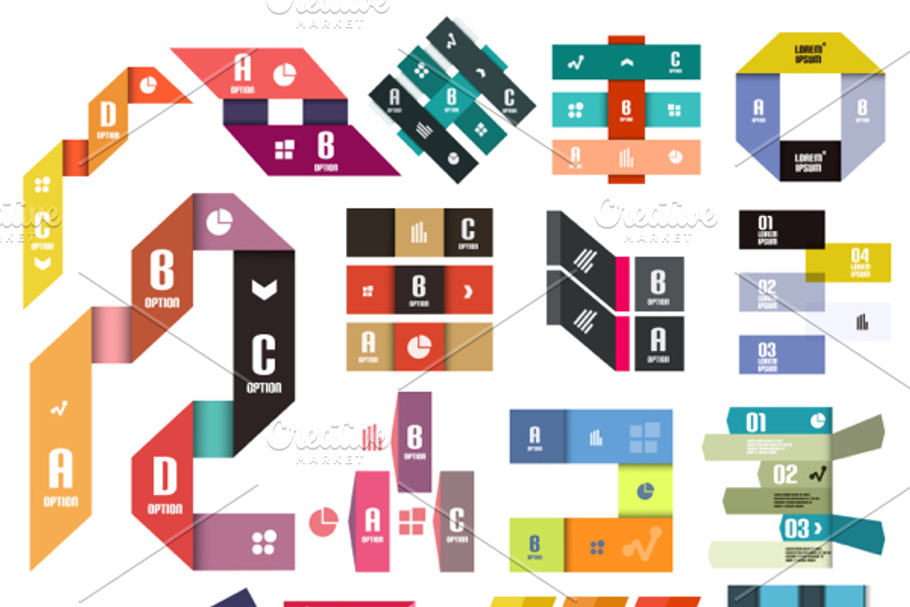 16 paper infographic designs set 10 in Graphics - product preview 8