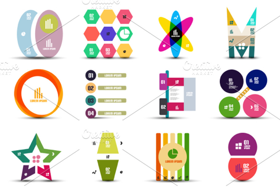 16 paper infographic designs set 26 in Graphics - product preview 8