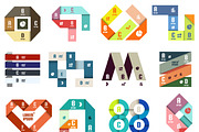 16 paper infographic designs set 30
