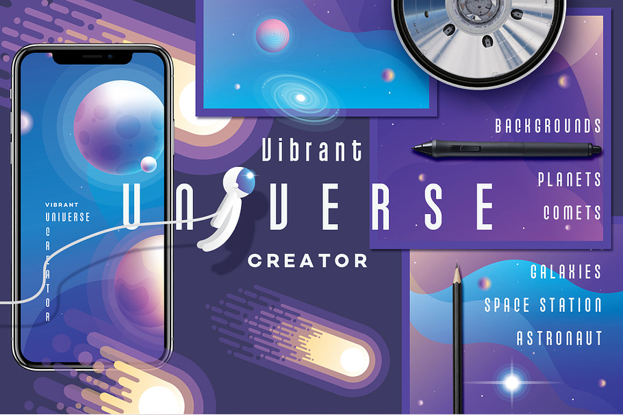 Vibrant Universe Creator in Illustrations - product preview 8