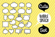 Cute bubble speech set