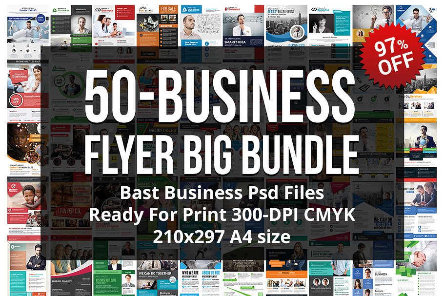 50 Business Flyers Bundle in Flyer Templates - product preview 8