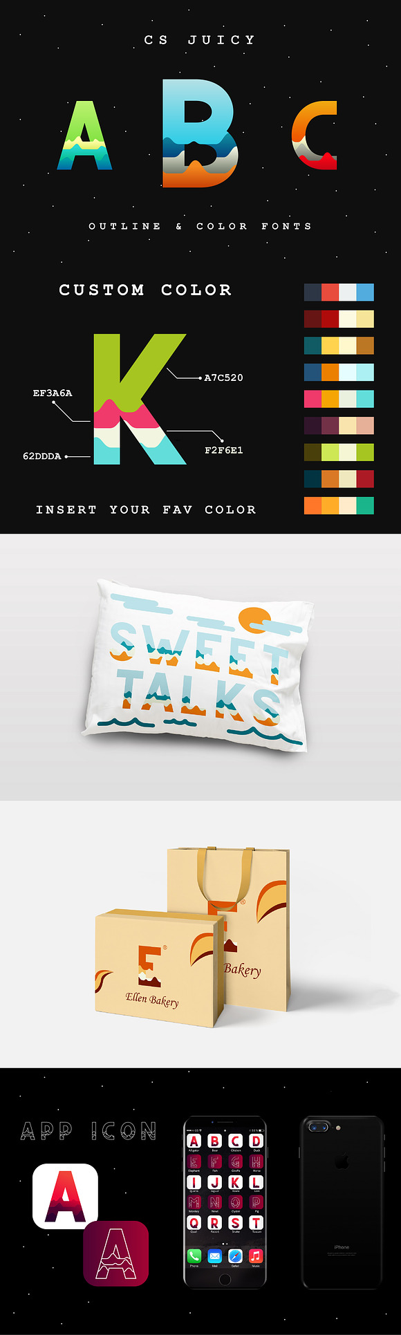 CS Juicy (Color Font & Outline) in Outline Fonts - product preview 5