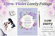 Ultra-Violet Lovely Foliage Invite V
