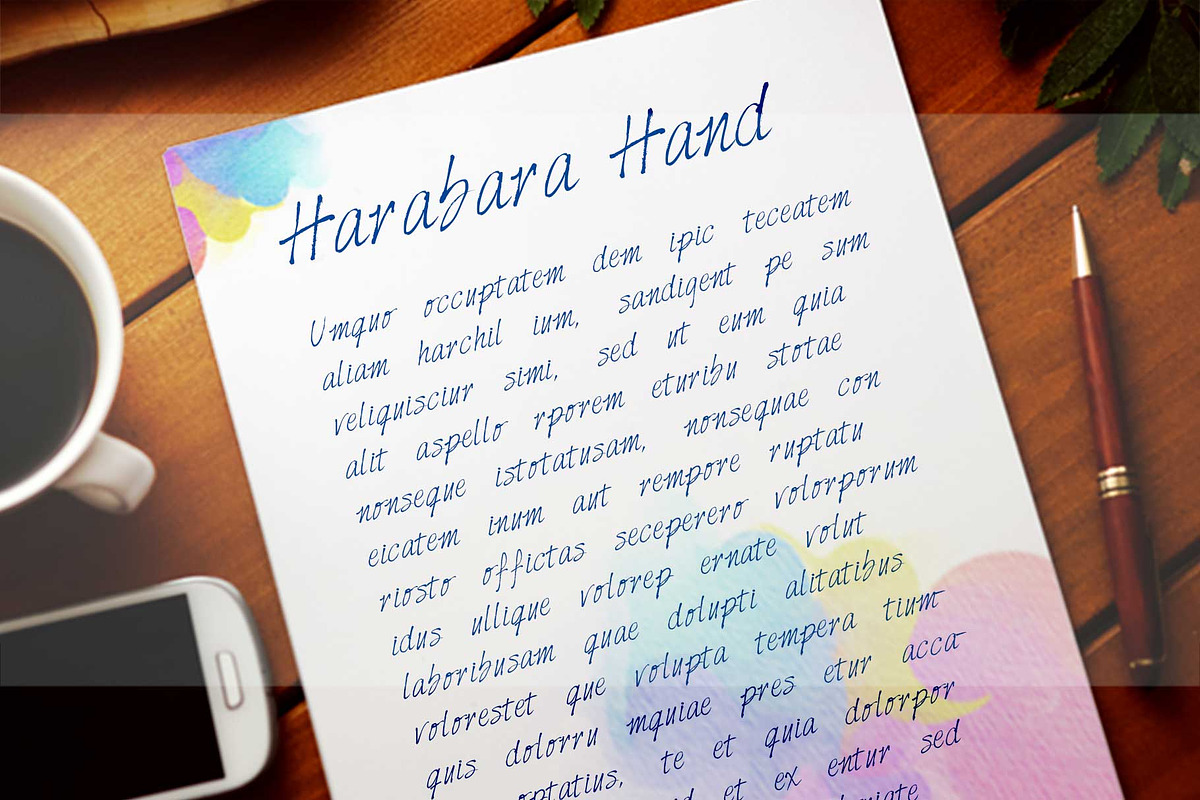 Harabara Hand in Fonts - product preview 8