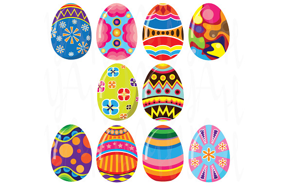 Easter Cute Clip Art in Illustrations - product preview 3