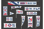 Vector advertising banners soccer championship