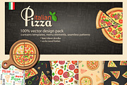 Pizza detailed vector collection