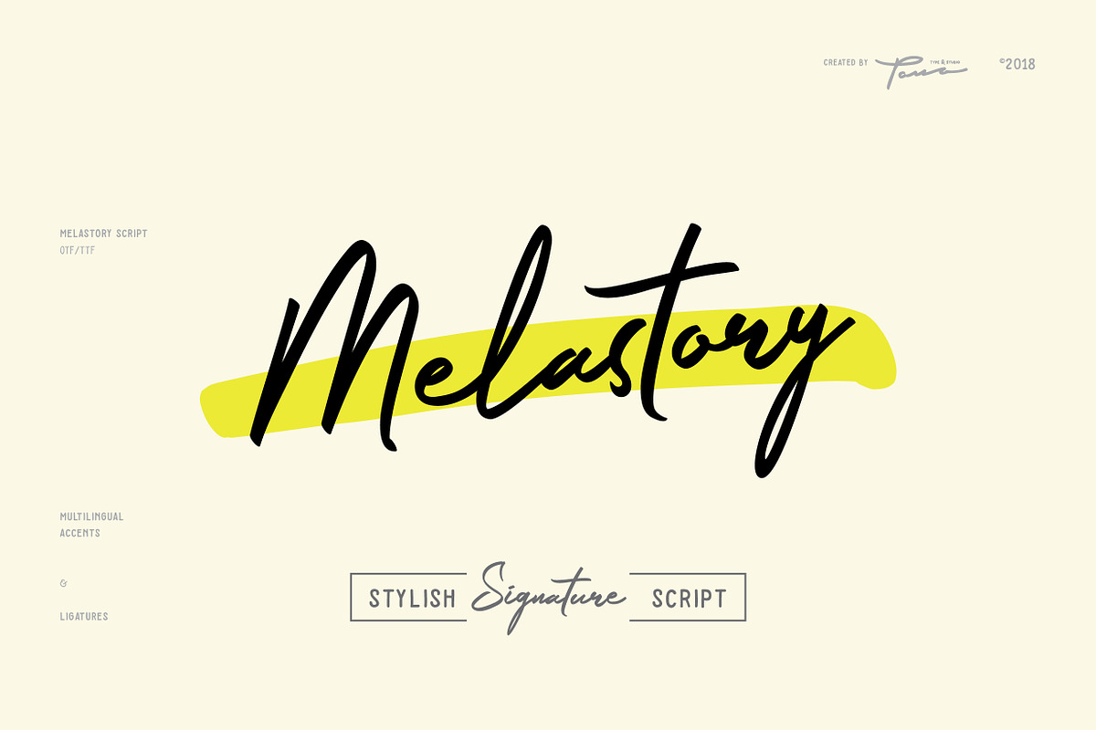 Signature Font - Melastory Script in Signature Fonts - product preview 8