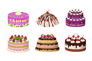 Sweet Bakery Collection Poster Vector Illustration