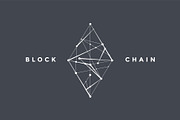 Template logo for blockchain technology