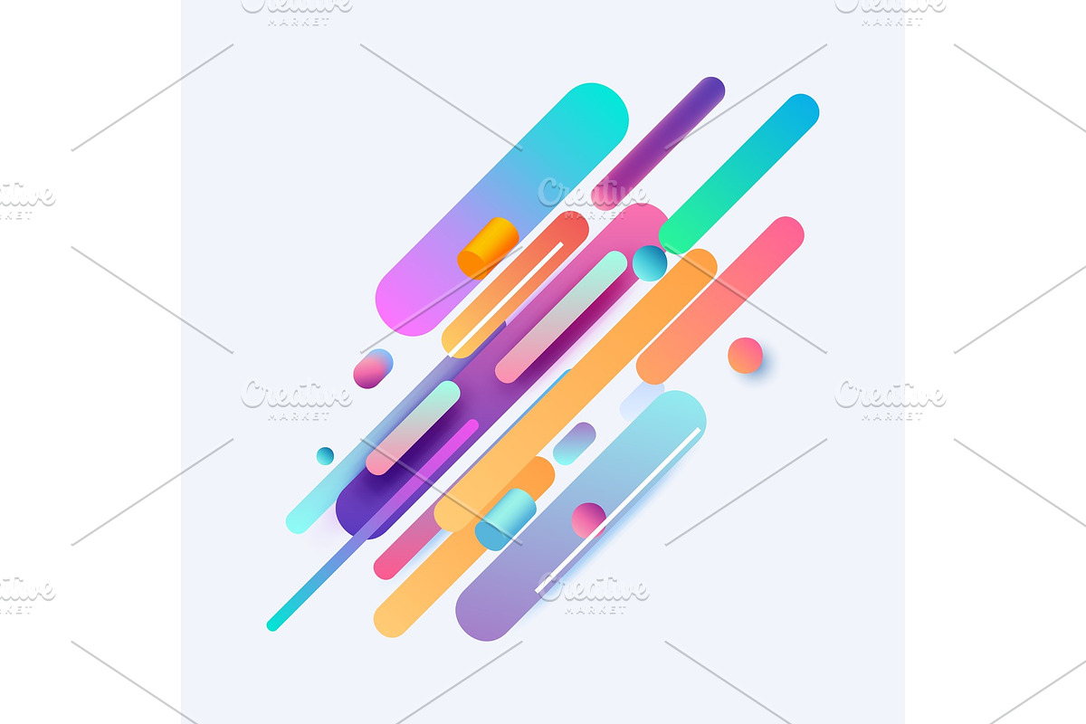 Modern design abstract illustration. Color trend elements in Illustrations - product preview 8