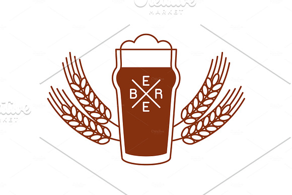Beer and glasses logos and icons in Logo Icons - product preview 2