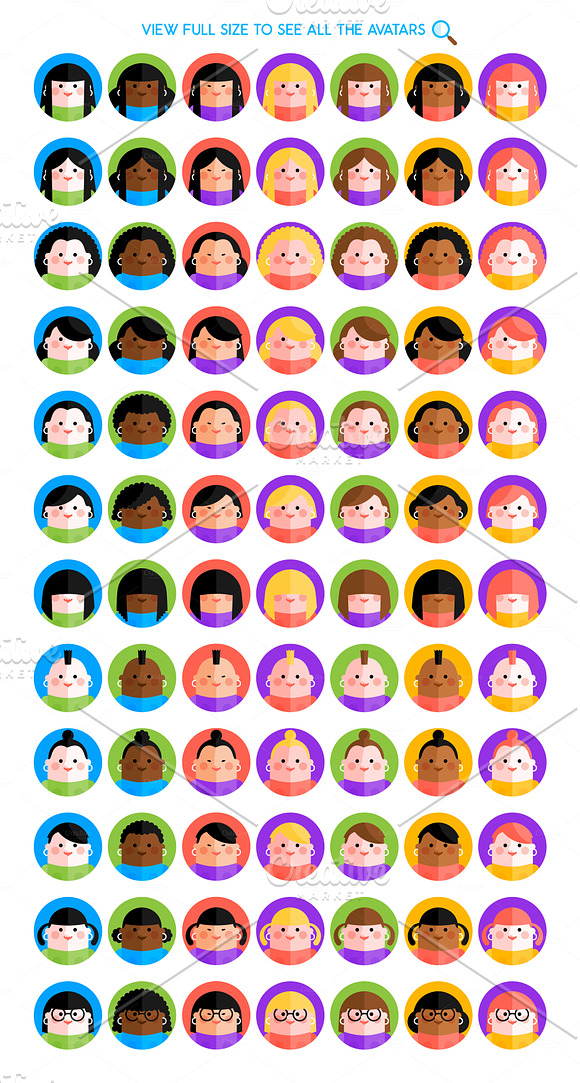 168 cool male and female avatars in Cool Icons - product preview 1