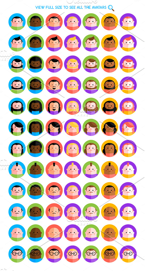 168 cool male and female avatars in Cool Icons - product preview 2