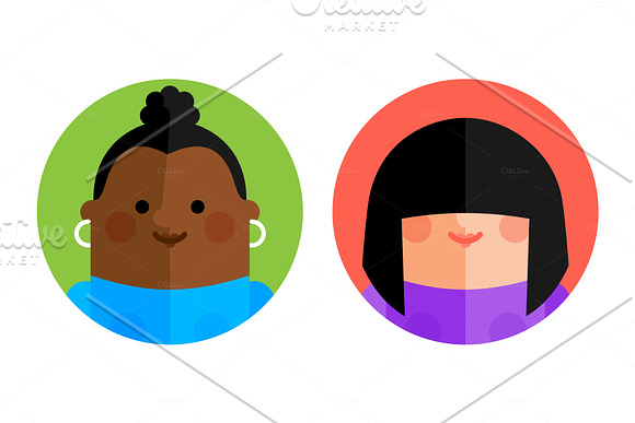 168 cool male and female avatars in Cool Icons - product preview 3