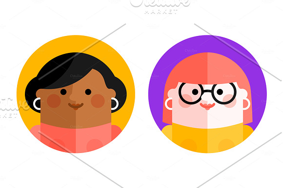 168 cool male and female avatars in Cool Icons - product preview 5