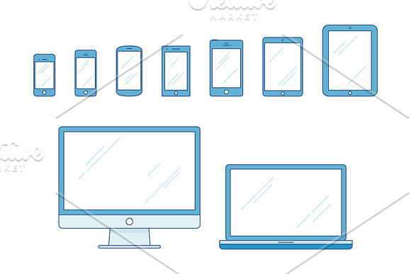 30 hands holding mobile devices in Illustrations - product preview 3
