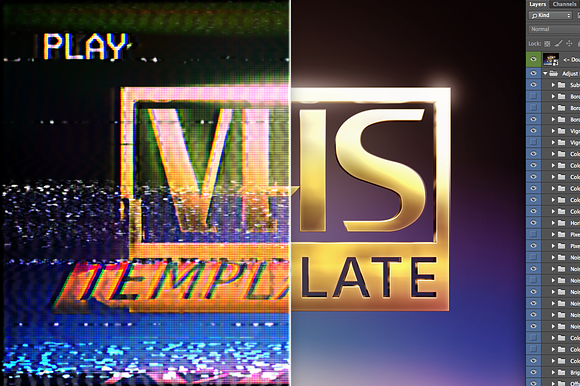 VHS Effect Template in Textures - product preview 2