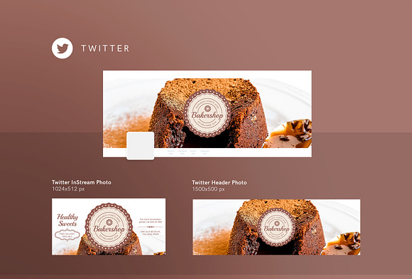 Social Media Pack | Baker Shop in Social Media Templates - product preview 2