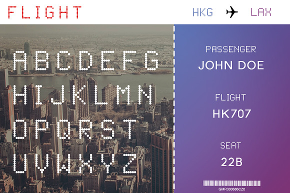 Flight - A Dot Matrix Typeface in Display Fonts - product preview 1