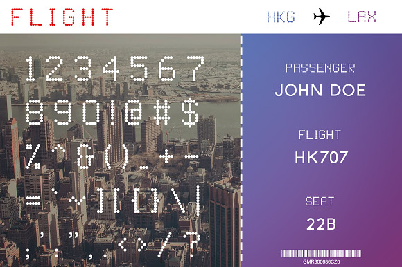 Flight - A Dot Matrix Typeface in Display Fonts - product preview 2