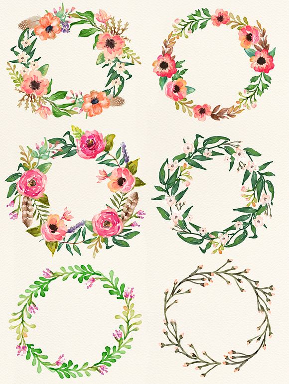 Watercolor flower DIY pack Vol.2 in Illustrations - product preview 2