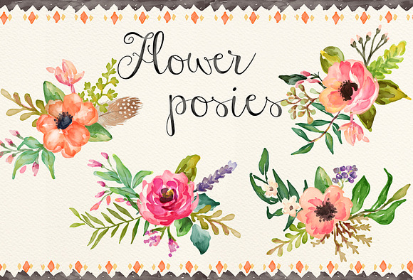Watercolor flower DIY pack Vol.2 in Illustrations - product preview 3