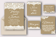 Perfect Lace Wedding invitations set