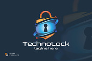 Techno Lock - Logo Template