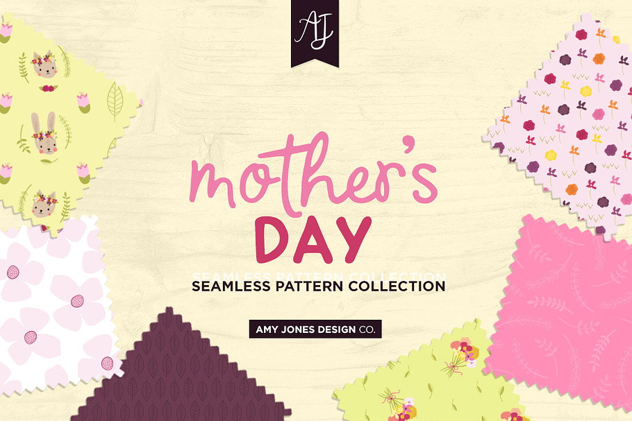 Mother's Day Seamless Patterns