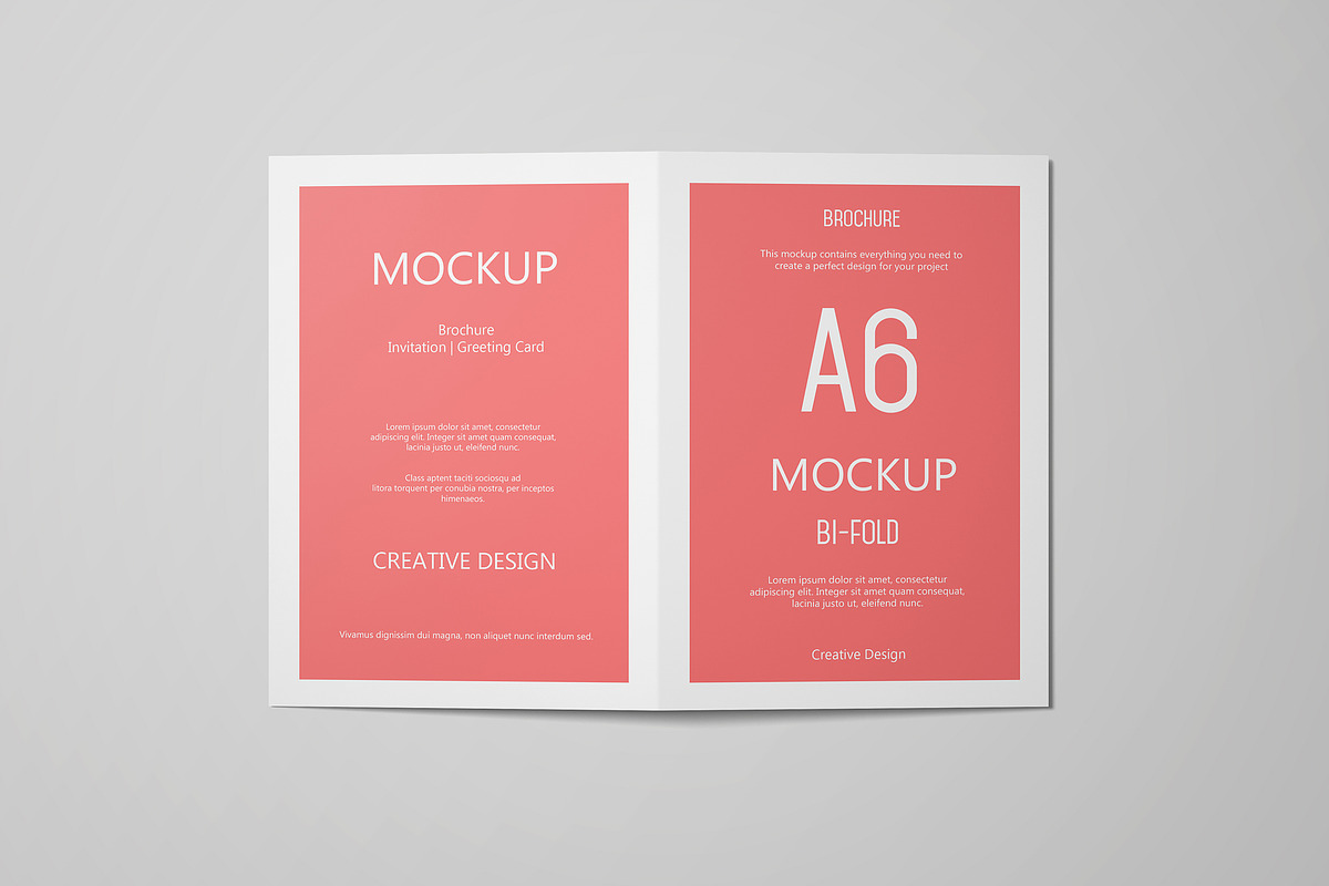 A6 Portrait Greeting Card Mockup in Product Mockups - product preview 8
