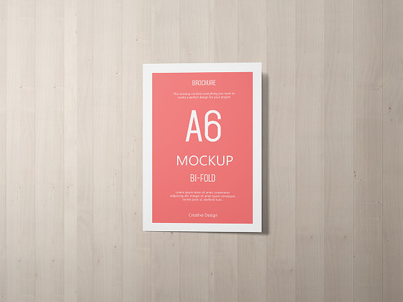 A6 Portrait Greeting Card Mockup in Product Mockups - product preview 4
