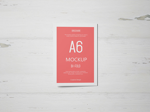 A6 Portrait Greeting Card Mockup in Product Mockups - product preview 6