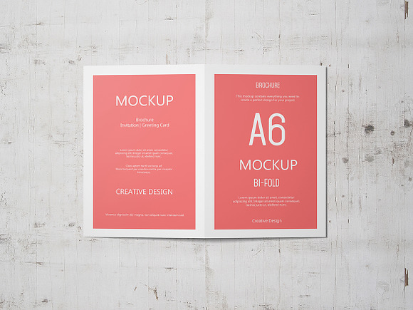 A6 Portrait Greeting Card Mockup in Product Mockups - product preview 10