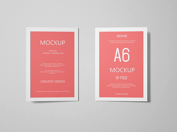 A6 Portrait Greeting Card Mockup in Product Mockups - product preview 13