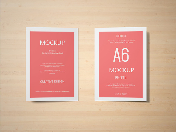 A6 Portrait Greeting Card Mockup in Product Mockups - product preview 14