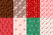 8 Christmas seamless patterns