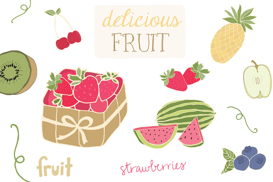 Delicious Fruit Clip Art in Graphics - product preview 8