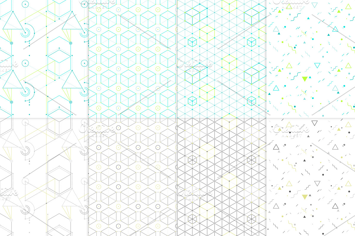 8 hip geometric patterns - light in Patterns - product preview 8