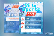 Winter Sports Event in TV Flyer