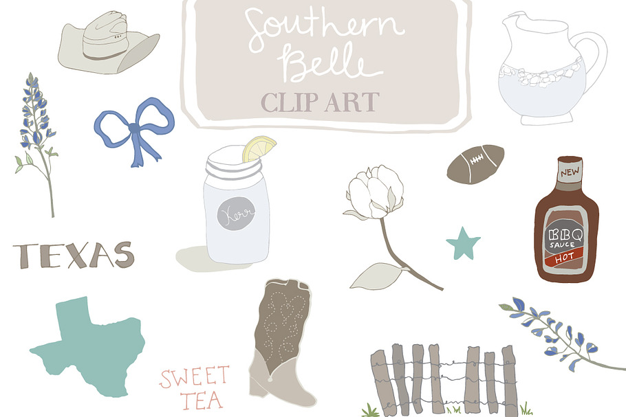 Southern Belle Clip Art