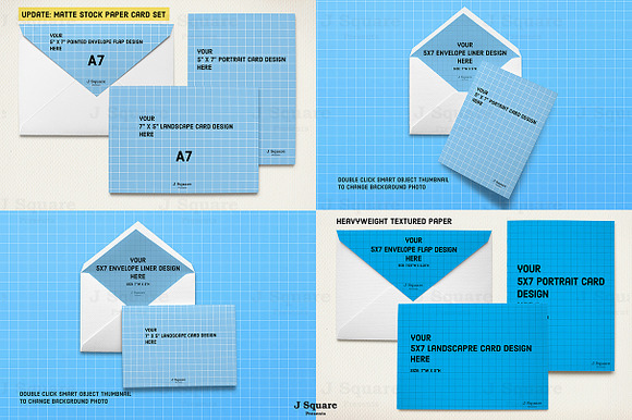 5x7 Card/Envelope Mock Up & Props in Print Mockups - product preview 1