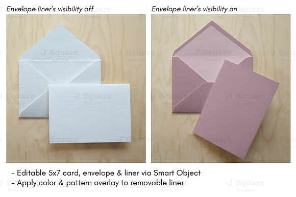 5x7 Card/Envelope Mock Up & Props in Print Mockups - product preview 4