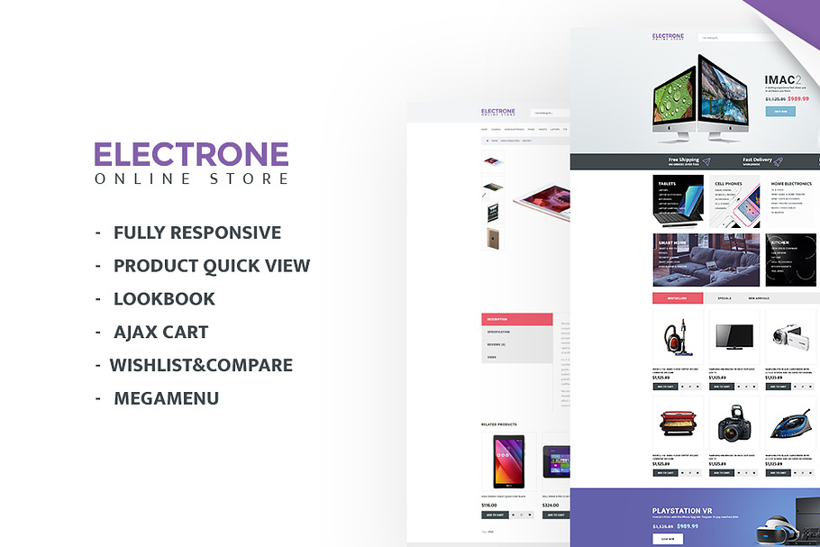 Electronics Store Responsive OpenCar in OpenCart Themes - product preview 8