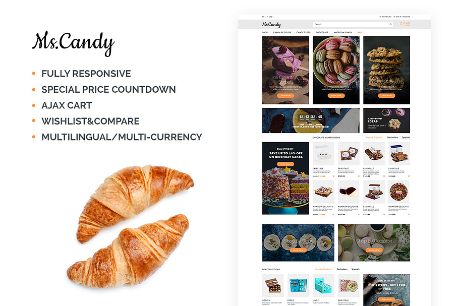 Sweet Shop Responsive OpenCart in OpenCart Themes - product preview 8