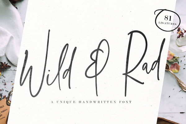 Wild & Rad Handwritten Script Font